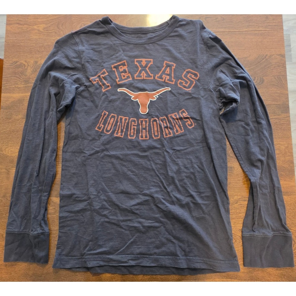 Colosseum Athletics Texas Longhorns Long Sleeve T-Shirt Gray Women Small UT NCAA